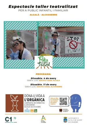 Cartel para taller teatral de semana sostenibilidad Alcala-Alcossebre
